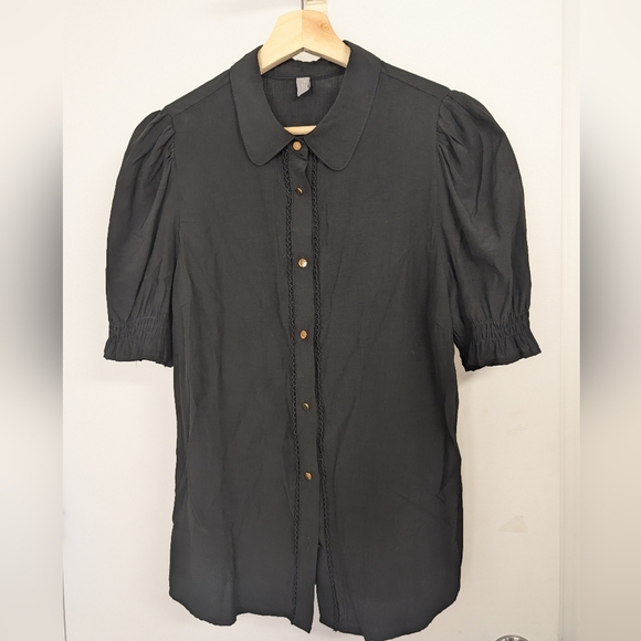 CULTURE BLACK BUTTON DOWN SHIRT SIZE MEDIUM - Picture 1 of 6